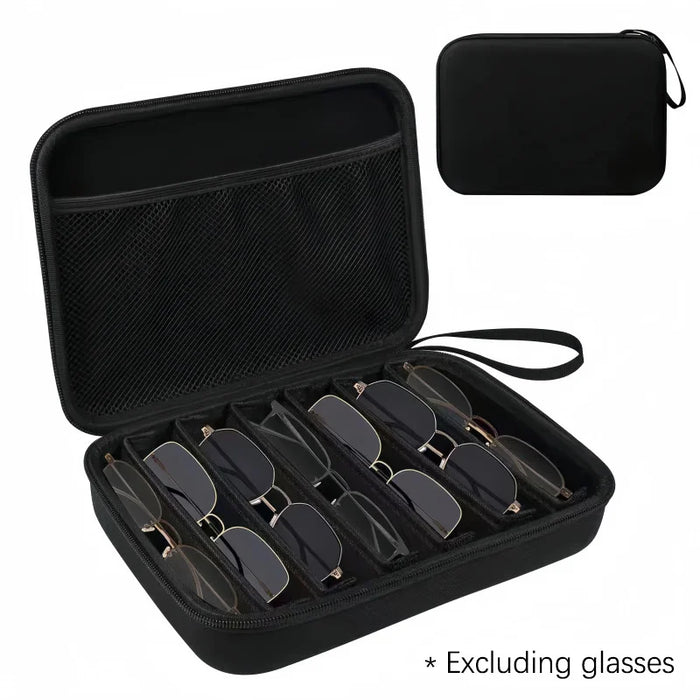 6/7 Compartment Adjustable Glasses Storage Box | Portable Glasses Organizer and Travel Storage Rack Estuche Para Gafas