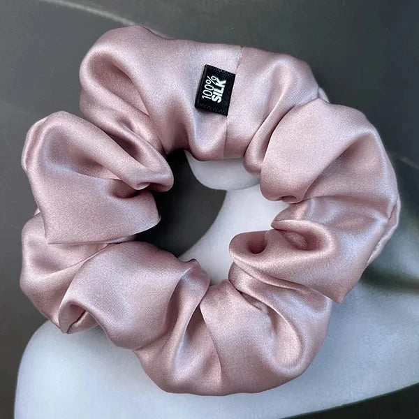 Mulberry silk scrunchie, Lotus