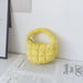 Yellow mini quilted puffer tote
