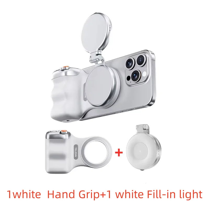 TELESIN Magnetic Phone Camera Shoot Hand Grip Phone Holder Shooting Aid Remote Control Handle for Iphone HUAWEI SAMSUNG Phone