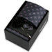 Men's tie gift set, style BBJ-48: tie, pocket square, cufflinks and pins in a gift box