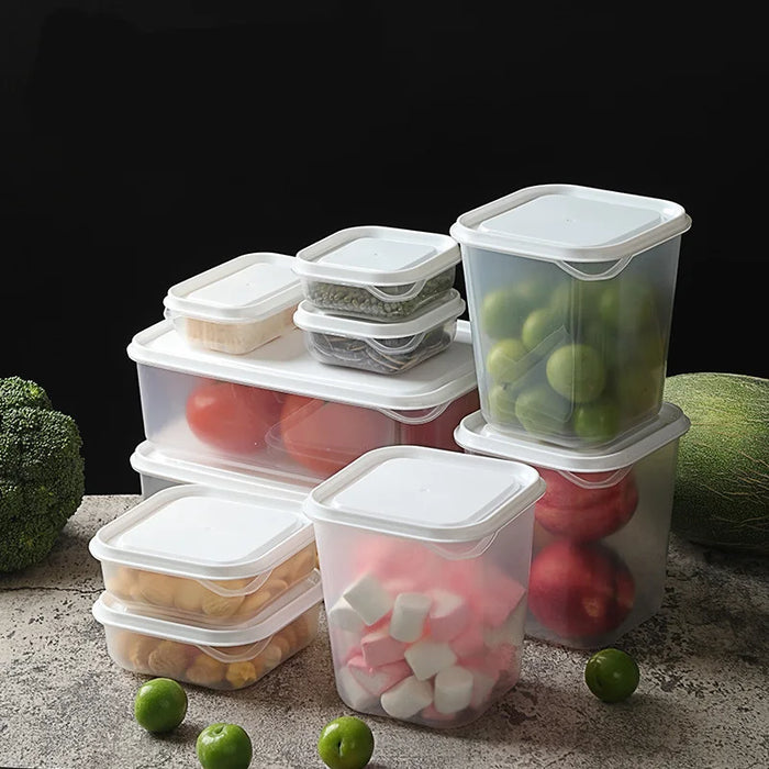 10-Piece BPA-Free Clear Plastic Food Containers – Stackable Airtight Storage for Fridge/Pantry
