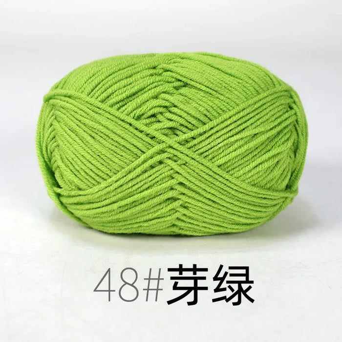 Organic Cotton Yarn 4ply Baby Milk Knitted Yarn For Craft Sweater Hat Dolls Scarves 1 Ball 50g Soft Wool Crochet Yarn Wholesale