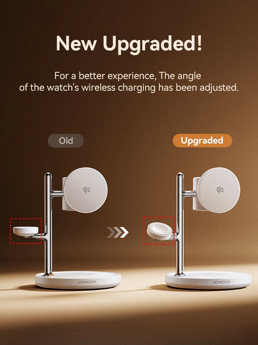 Joyroom Qi2 Magnetic Charging Station for Apple Fast Wireless Charger for iPhone 17 16 15 Pro Max for iWatch for AirPods JR-W23