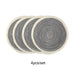 Set of 4 grey round woven placemats