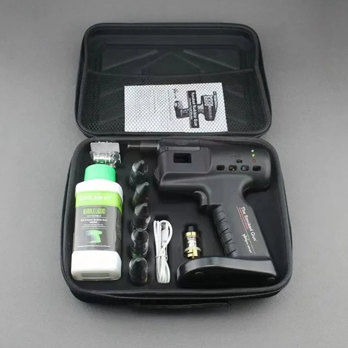 Cocktail Smoke Gun, Vapour Blaster Cocktail Bubble Smoke Gun with 5-Flavour Aroma Liquid and Edible Bubble for Food and Drink