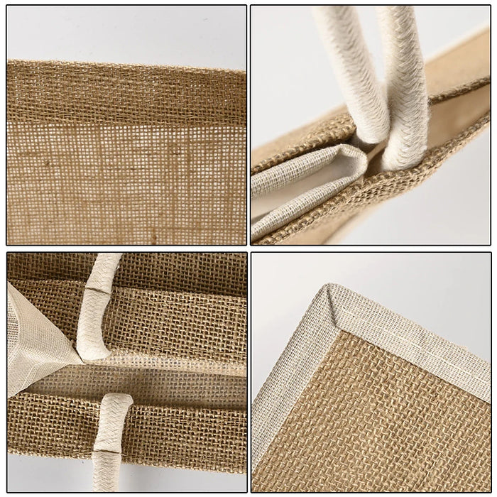 Personalized Name Jute Handbag with Name Perfect for Wedding Bachelorette Party