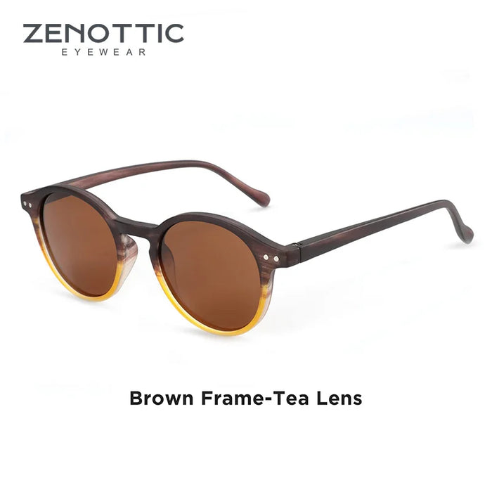 ZENOTTIC Retro Polarized Sunglasses 2023 2024 Men Women Vintage Small Round Frame Sun Glasses Polarized Lens UV400 Goggles Shade