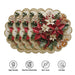 Set of 4 gold-edged poinsettia placemats, Style A