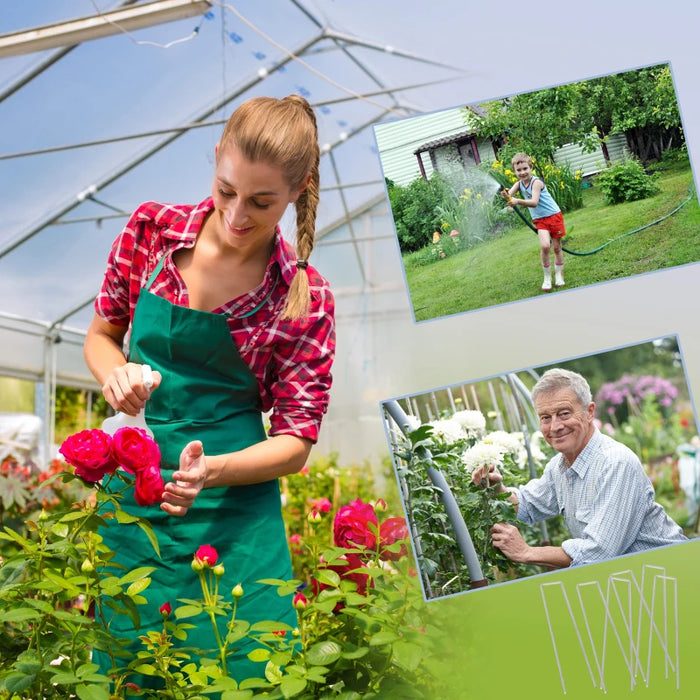 40Pcs/Pack Garden Peg Silver Metal U-Shape Garden Staple Garden Ground Nail Film Fixed Pegs Gardening Fixing Tools Film Peg