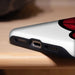 Bottom edge of the ghost face case with the charging port cut-out