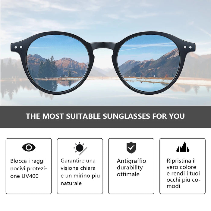 ZENOTTIC Retro Polarized Sunglasses 2023 2024 Men Women Vintage Small Round Frame Sun Glasses Polarized Lens UV400 Goggles Shade