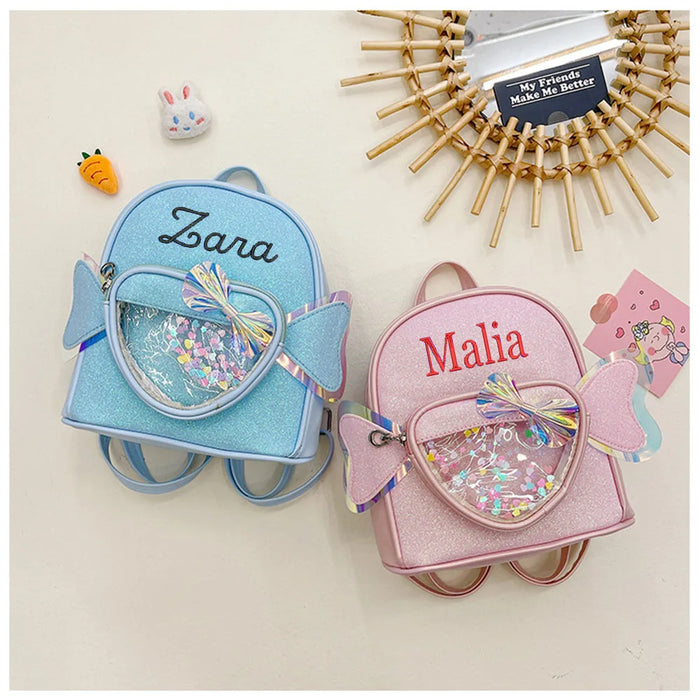 Children's PU Cartoon Bag Personalized Name Lightweight