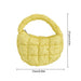 Yellow mini puffer tote, about 23 cm wide and 37 cm tall