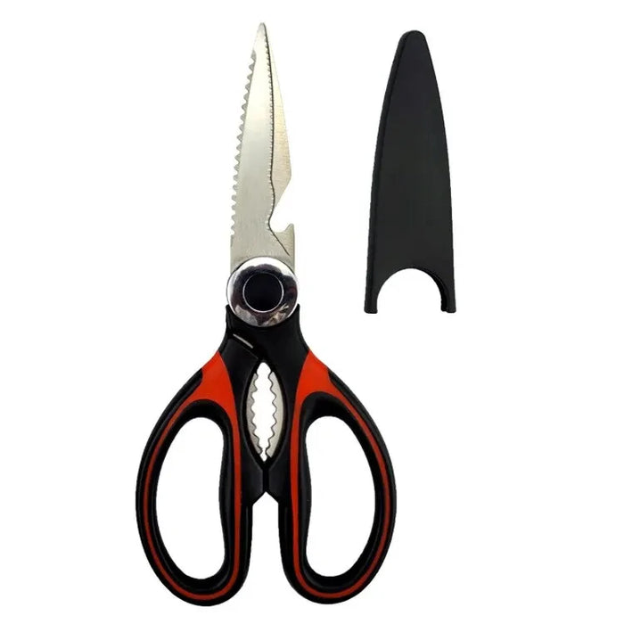 Smart Kitchen Shears with Cover Gadgets Utility Heavy Duty Stainless Steel Kitchen Scissors