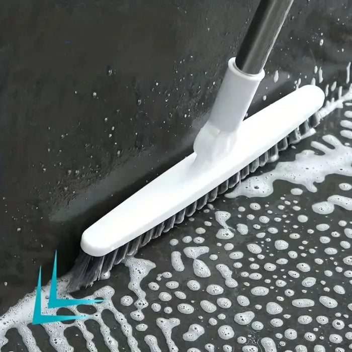 1pc Bathroom Floor Brush For Hotel, Hard Bristle Scrub Brush, Long Handle Bathroom Tub And Tile Cleaning Brush, Without Dead End