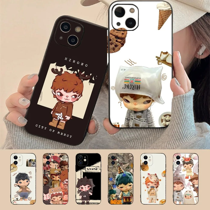 Cute H-Hirono Phone Case For Iphone 16 15 11 13 14 Pro Max Plus  XR XS 12mini Cover Case