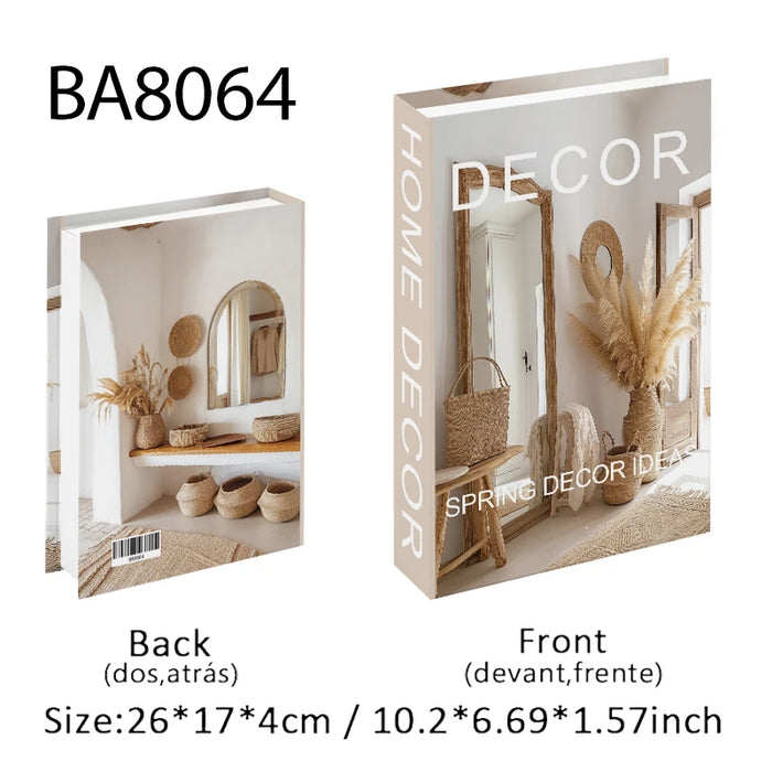 Luxury Fake Book Storage Box Abstract Decorative Books Open Paris Home Decor Coffee Table Bedroom Ornaments Interior Decoration