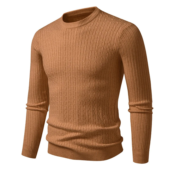 new Mens Crew Neck Sweaters Long Sleeve Lightweight Knit Dress Pullover Sweaters Casual outwear Twist Patterned Cable Sweaters