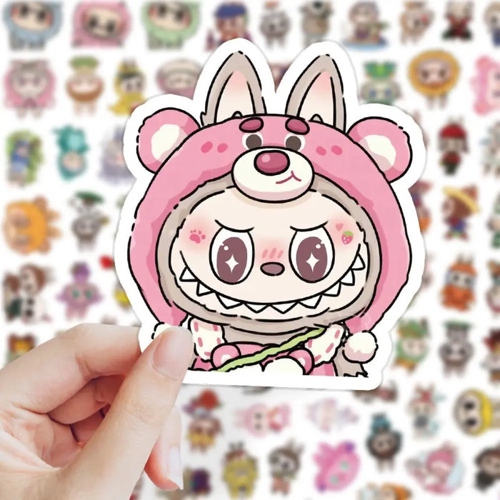103 PCS Cute Monster Cartoon Waterproof Stickers Pack Anime Accessories