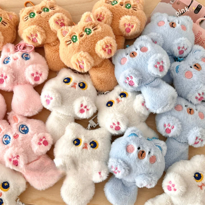 Cute Plush Cartoon Cat Doll Pendant Soft Cute Girl Backpack Decoration Pendant Doll Student Gift