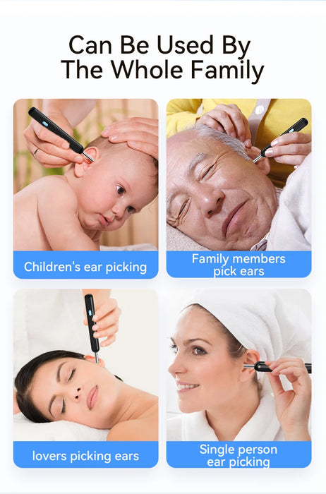 Visual Ear Wax Cleaner with Camera Safe Earwax Removal Endoscope with 5M Camera Luminous Otoscope Ear Cleaning Tools Ear Care