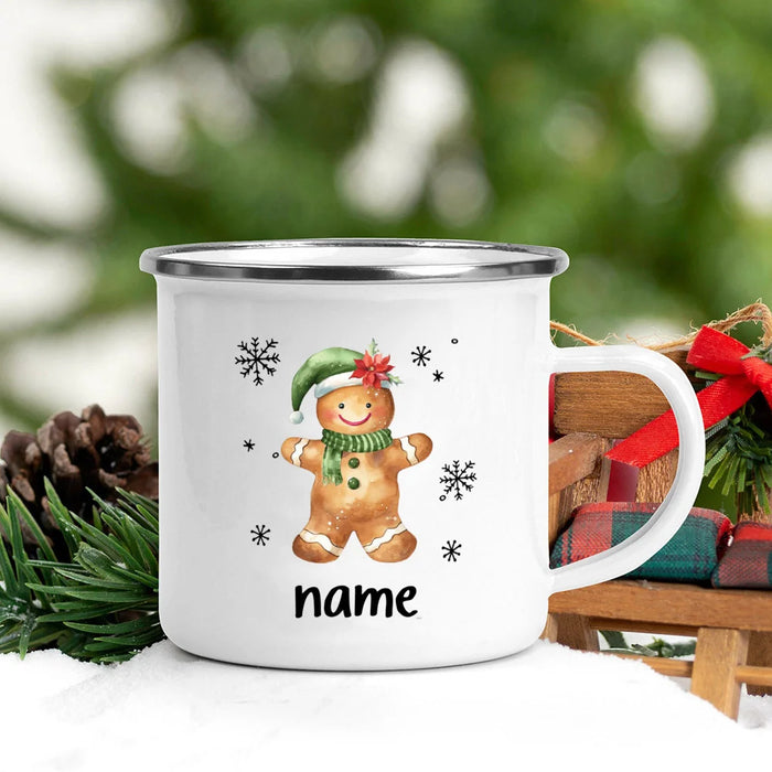 Personlized Cookie Snowman with Name Mug Hot Cocoa Chocolate Mug