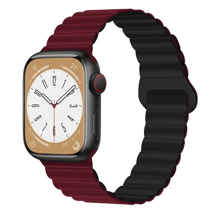 Magnetic Loop Band For Apple Watch Ultra 2 49mm 45mm 44mm 40mm 41mm 42mm Silicone Bracelet iWatch Series 9 8 7 6 SE 5 4 3 Strap