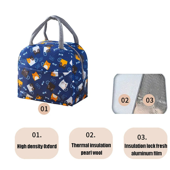 Portable Thermal Food Lunch Bag for Women and kid
