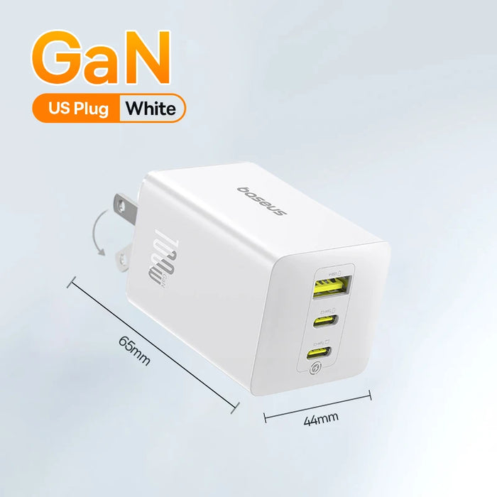 Baseus 100W GaN Charger Fast Charger For Xiaomi Samsung iPhone 17 16 15 Laptop Tablet Charger PD Charger With USB Phone Charger