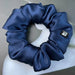 Mulberry silk scrunchie, Navy