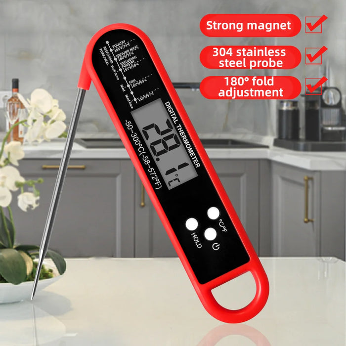 Instant Read Meat Thermometer Stainless Steel Kitchen Cooking Bbq Digital Meat Thermometer With Probe