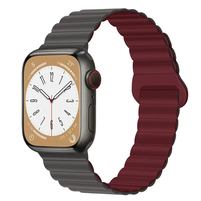 Magnetic Loop Band For Apple Watch Ultra 2 49mm 45mm 44mm 40mm 41mm 42mm Silicone Bracelet iWatch Series 9 8 7 6 SE 5 4 3 Strap