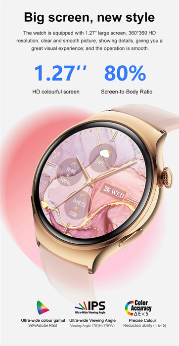 2025New GPS NFC Bluetooth Call Smartwatch Women Watch 4 mini Sports Track Heart Rate Oximetry Monitoring Health Smartwatch Woman