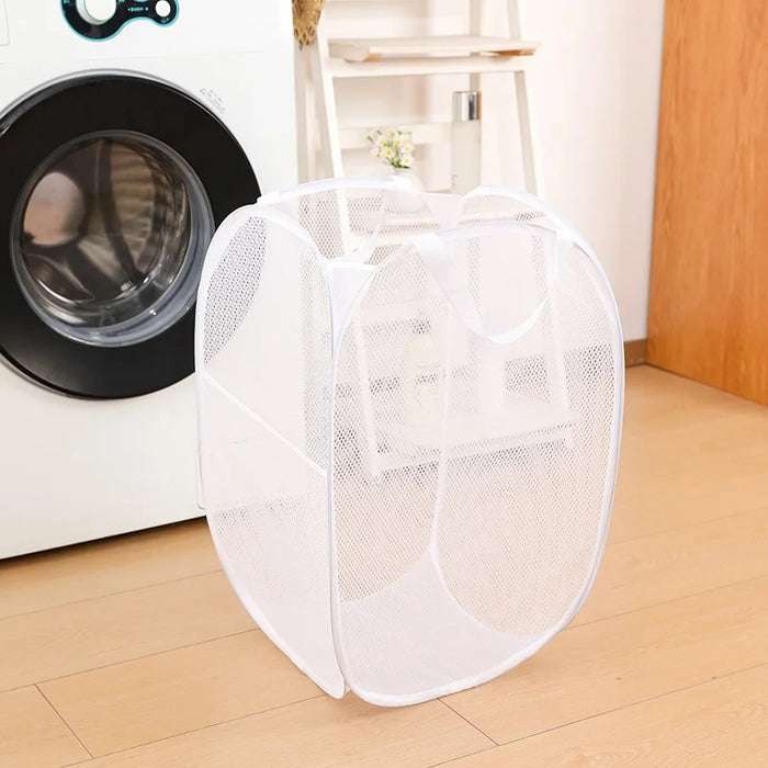 Large Capacity Laundry Basket Foldable Storage Basket with Ventilated Skeleton for Dirty Clothes Easy to Carry and Organize