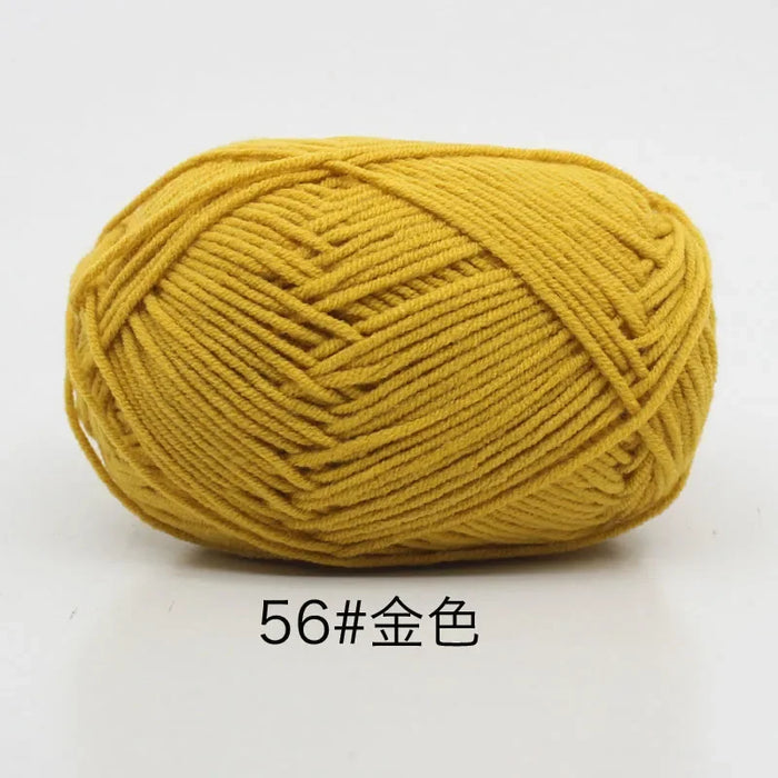 Organic Cotton Yarn 4ply Baby Milk Knitted Yarn For Craft Sweater Hat Dolls Scarves 1 Ball 50g Soft Wool Crochet Yarn Wholesale