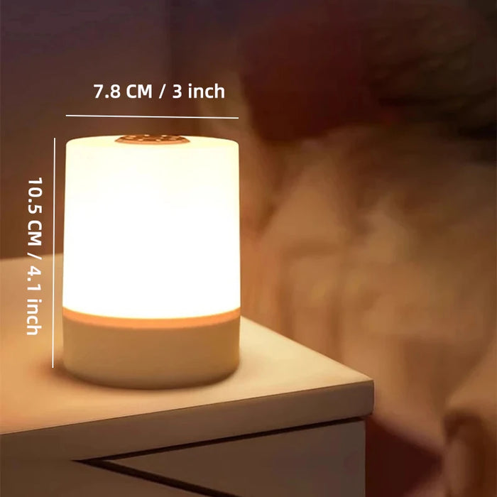 Touch Night Light Bedroom Table Lamp 3 Modes Dimming Rechargeable Night Lamp Ambient Light Soft Light Bedside Lamp For Kids Gift