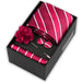 Men's tie gift set, style BBJ-46: tie, pocket square, cufflinks and pins in a gift box