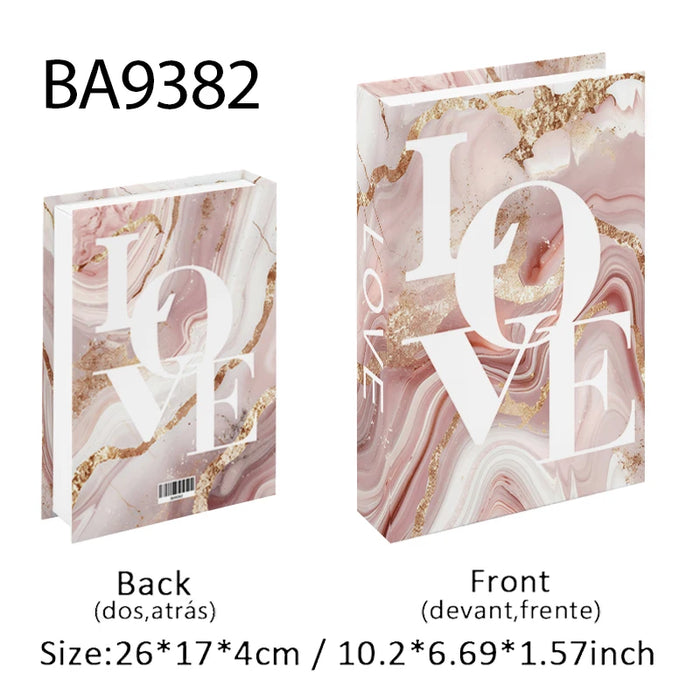 Luxury Fake Book Storage Box Abstract Decorative Books Open Paris Home Decor Coffee Table Bedroom Ornaments Interior Decoration