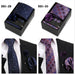 Four men's tie gift sets in assorted patterns with style codes