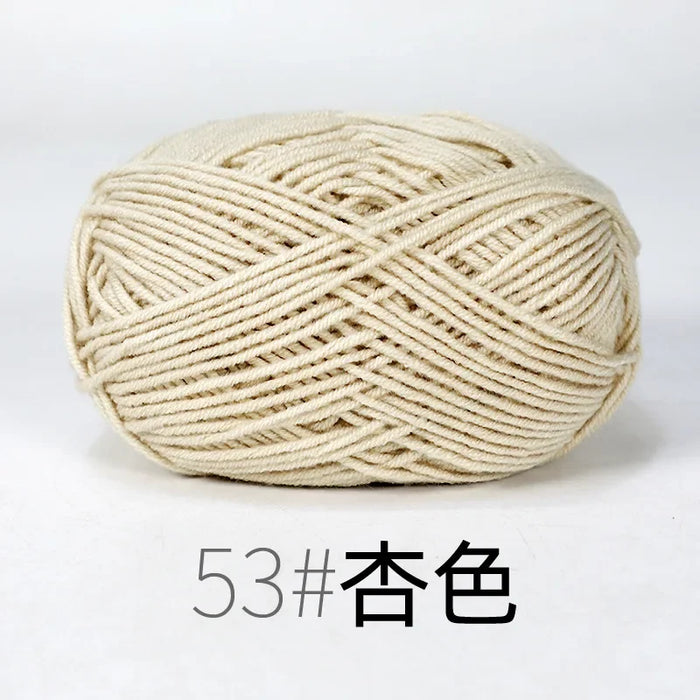 Organic Cotton Yarn 4ply Baby Milk Knitted Yarn For Craft Sweater Hat Dolls Scarves 1 Ball 50g Soft Wool Crochet Yarn Wholesale