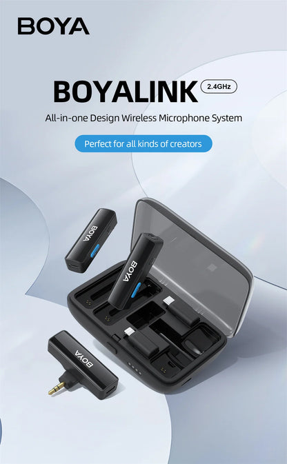 BOYA BOYALINK Wireless Lavalier Microphone for Mobile DSLRs Cameras