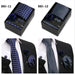 Four men's tie gift sets in assorted patterns with style codes