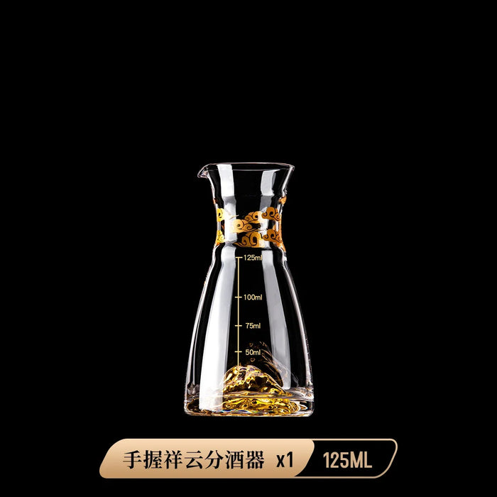 Crystal Liquor Spirits Shot Glasses Gift Box Gold Mountain Thick Bottom Wine Glasses Whiskey Glass Spirits Vodka Brandy Shot Cup