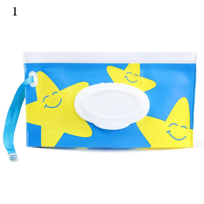 EVA Baby Wet Wipe Pouch Portable Wipes Holder Case Flip Cover Snap-Strap Reusable Refillable Cosmetic Pouch Useful Tissue Box