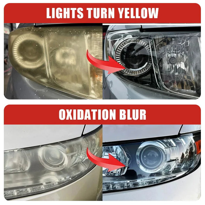 Car Headlight Restoration Polishing Kit - Scratch Remover & Oxidation Cleaner Repair Paste for Headlamp Assembly