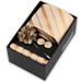 Men's tie gift set, style BBJ-31: tie, pocket square, cufflinks and pins in a gift box
