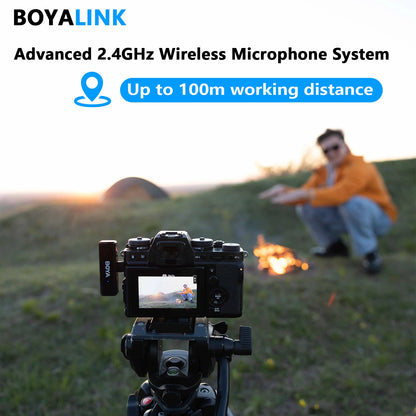 BOYA BOYALINK Wireless Lavalier Microphone for Mobile DSLRs Cameras