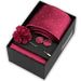 Men's tie gift set, style BBJ-61: tie, pocket square, cufflinks and pins in a gift box