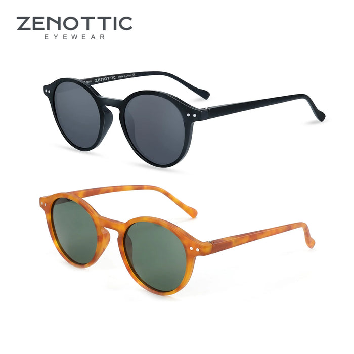 ZENOTTIC Retro Polarized Sunglasses 2023 2024 Men Women Vintage Small Round Frame Sun Glasses Polarized Lens UV400 Goggles Shade